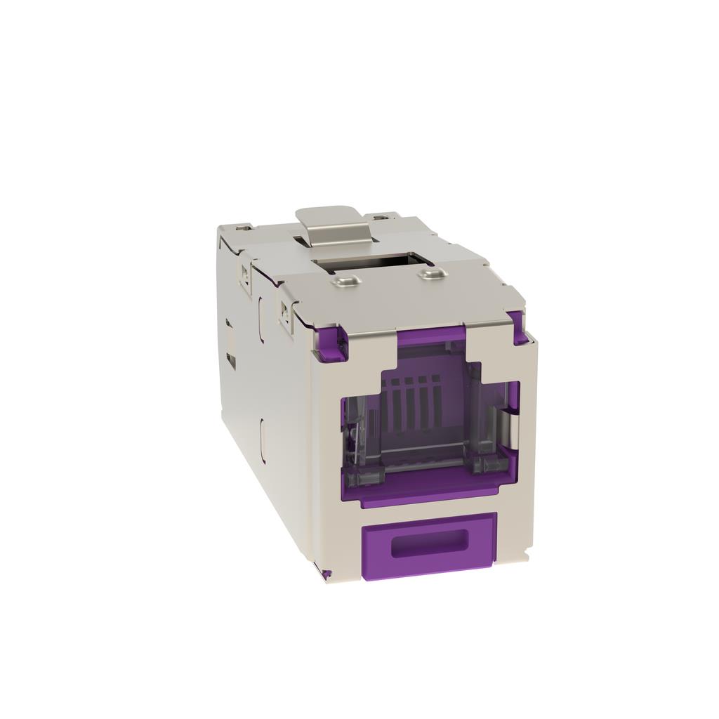 CAT 6A SPRING SHUTTERED JACK, SH【CJSH6X88TGVLY】
