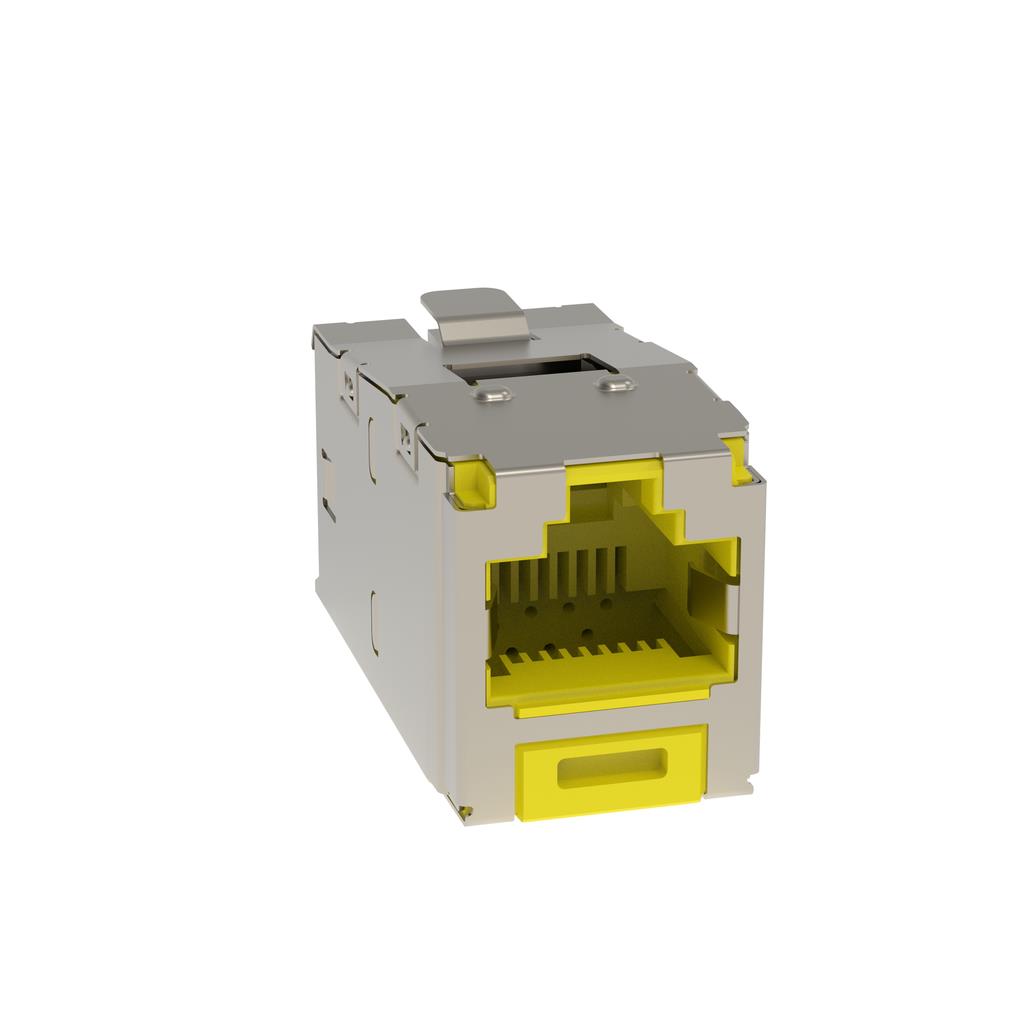 【CJST6X88TGYLY】CAT6A 28/30AWG SHIELDED JACK MOD