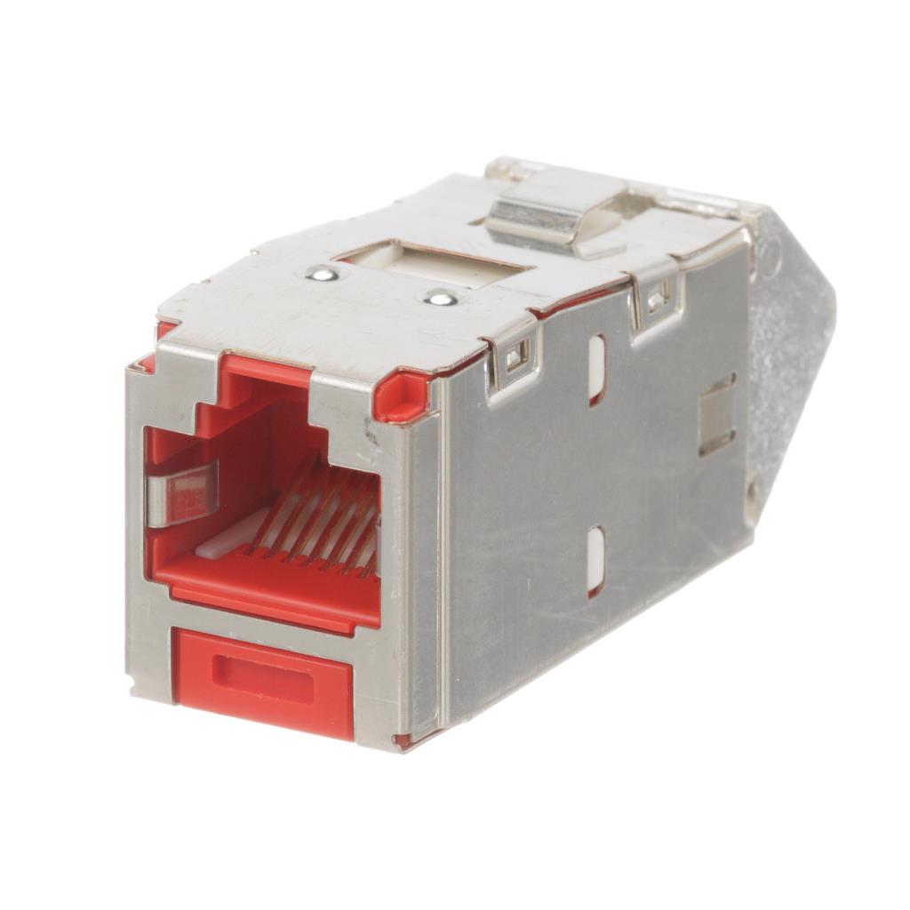 【CJSUD6X88TGRDY】MINI-COM CAT 6A UP/DOWN JACK MOD