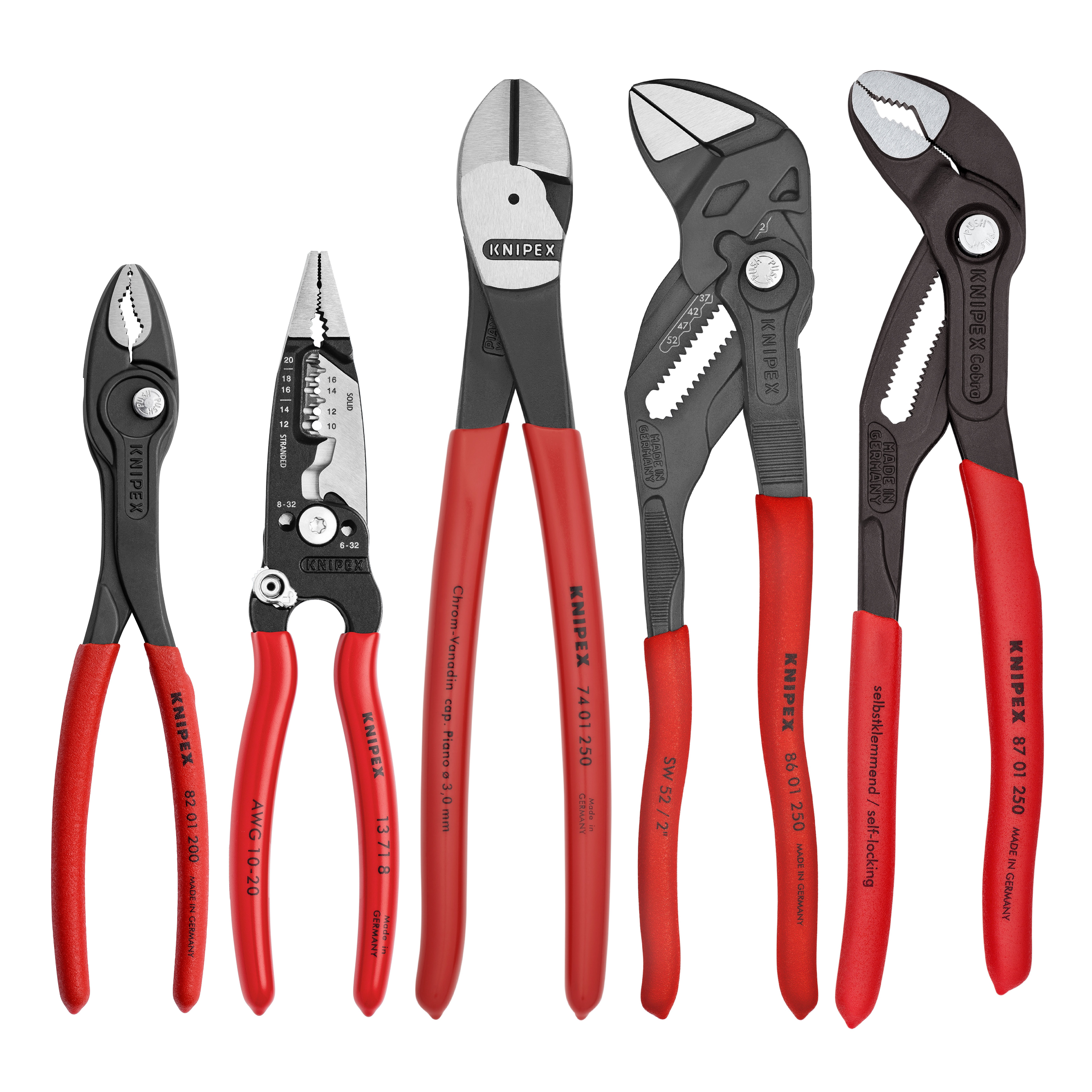 5 PC CORE PLIERS SET IN TOOL ROL【9K 00 80 150 US】