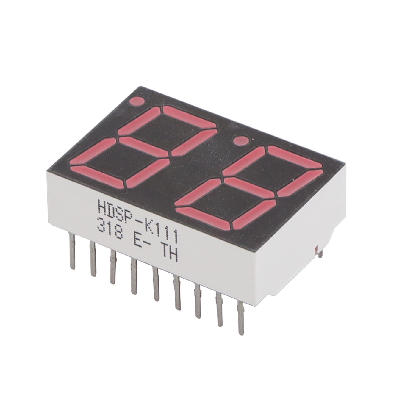 【HDSP-K111】DISPLAY 7SEG 0.56" DBL RED 18DIP