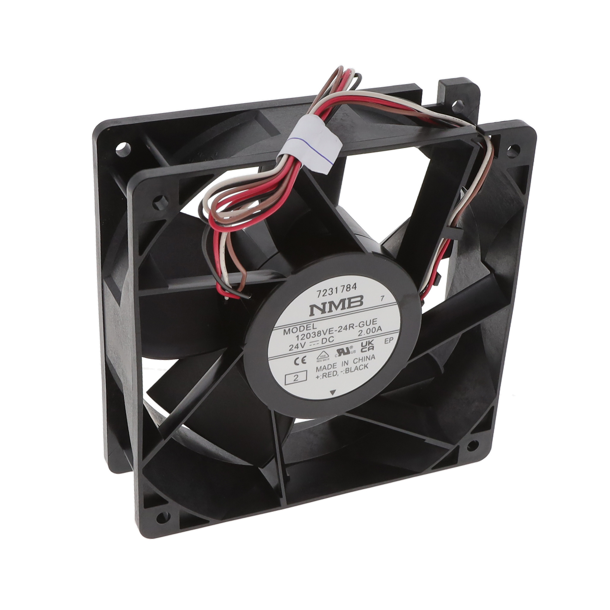 【12038VE-24R-GUE-2】120X120X38MM, 24VDC, 6,400 RPM,