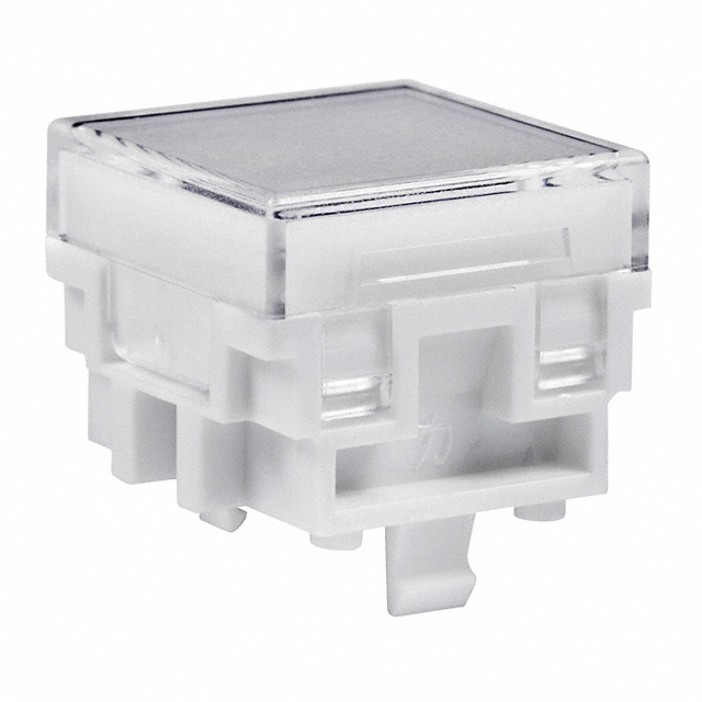 CAP PUSHBUTTON SQUARE CLEAR/WHT【AT477JB】