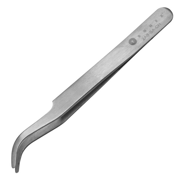 【2AB-SA-CH】PRECISION SS TWEEZERS, CURVED BL