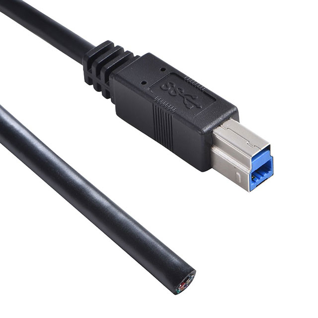 【A-USB30BM-OE-200BK24】CABLE B PLUG TO OPEN 6.56'