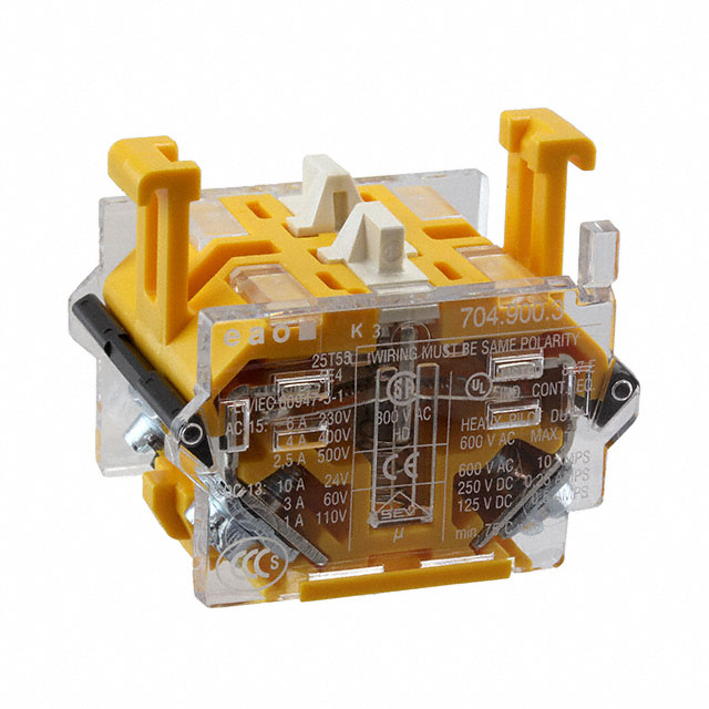 【704.900.3】CONTACT BLOCK DPST-NO 10A 500V