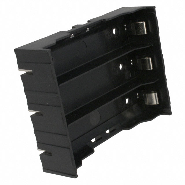 【BK-18650-PC6】BATT HOLDER 18650 3 CELL PC PIN
