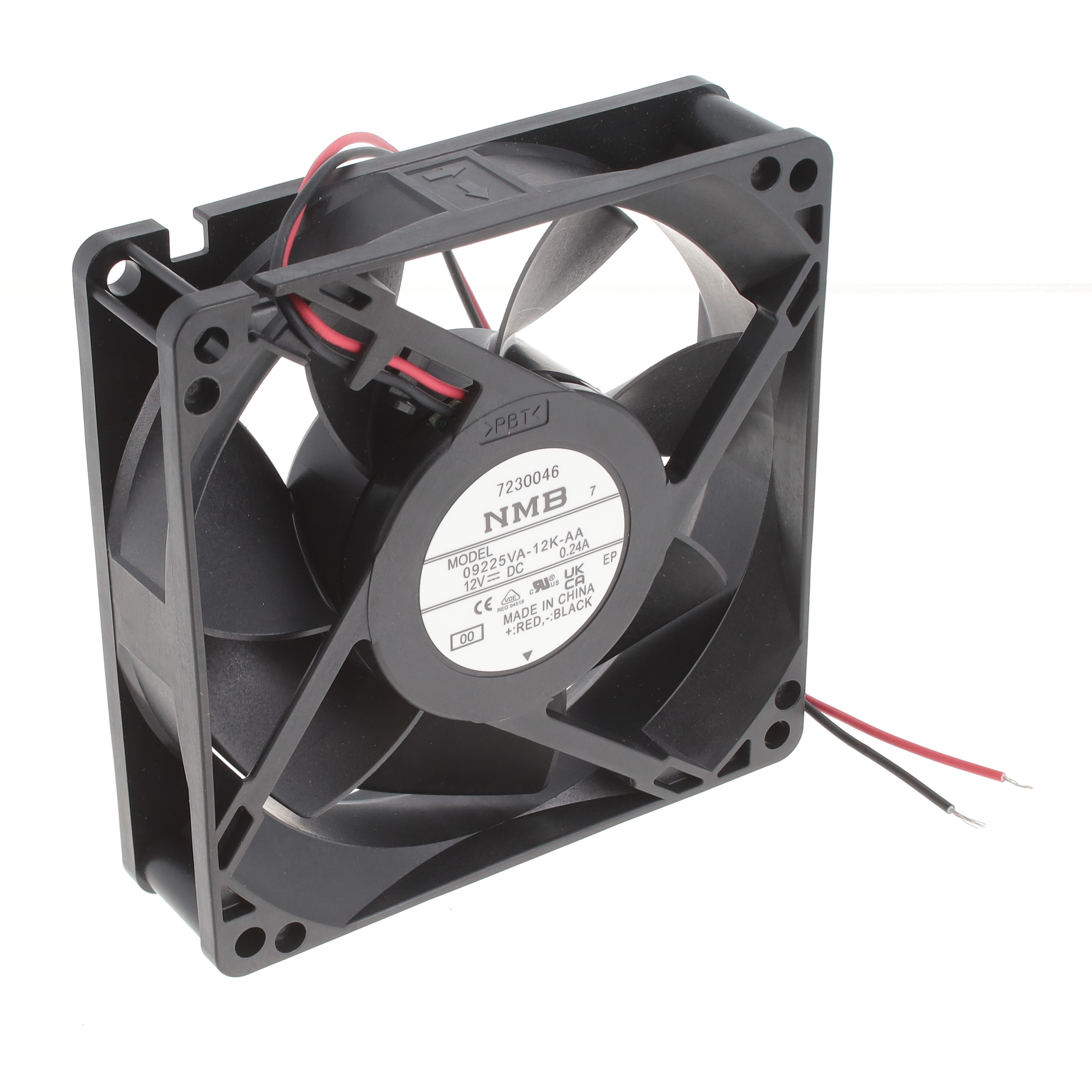 【09225VA-12K-AA-00】FAN AXIAL 92X25MM 12VDC WIRE