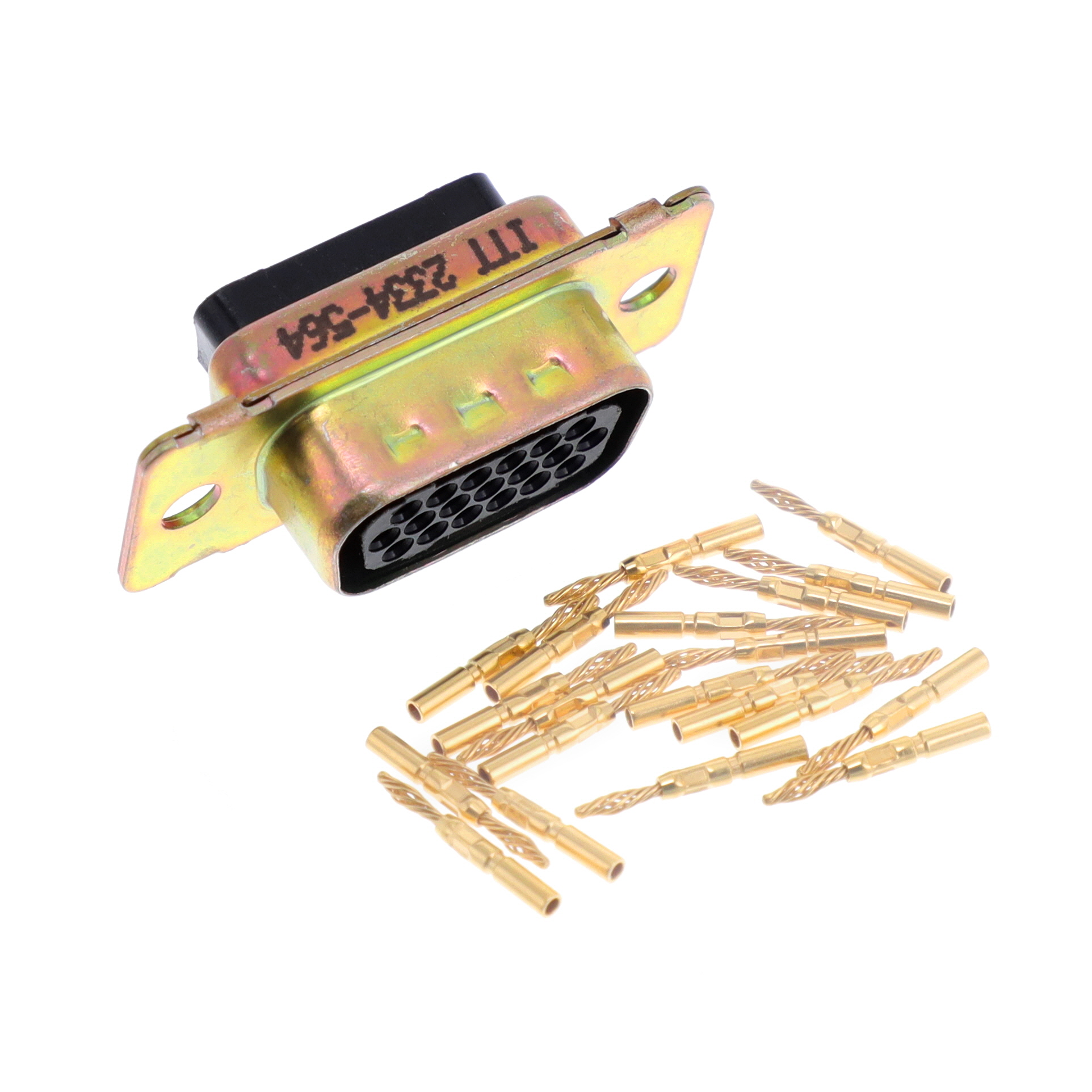 【2DE19P】CONN D-SUB PLG 19P PNL MNT CRIMP