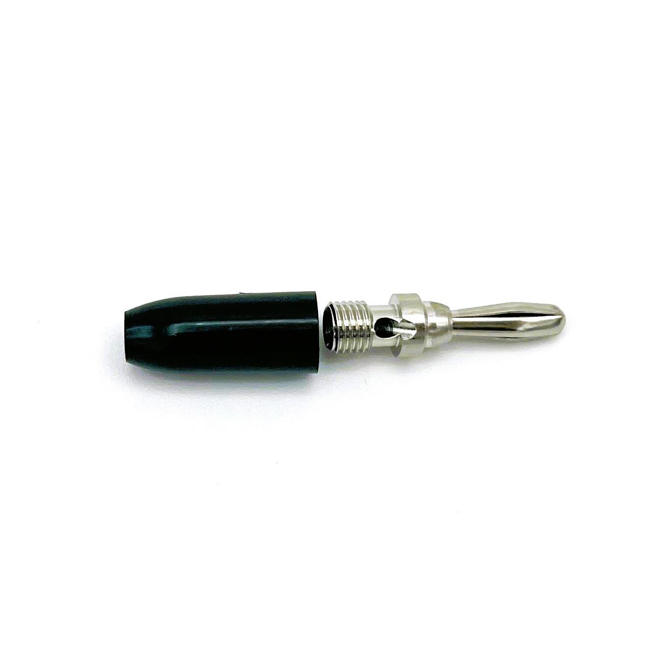 【9202BLK】CONN BANANA PLUG SLDRLESS BLACK