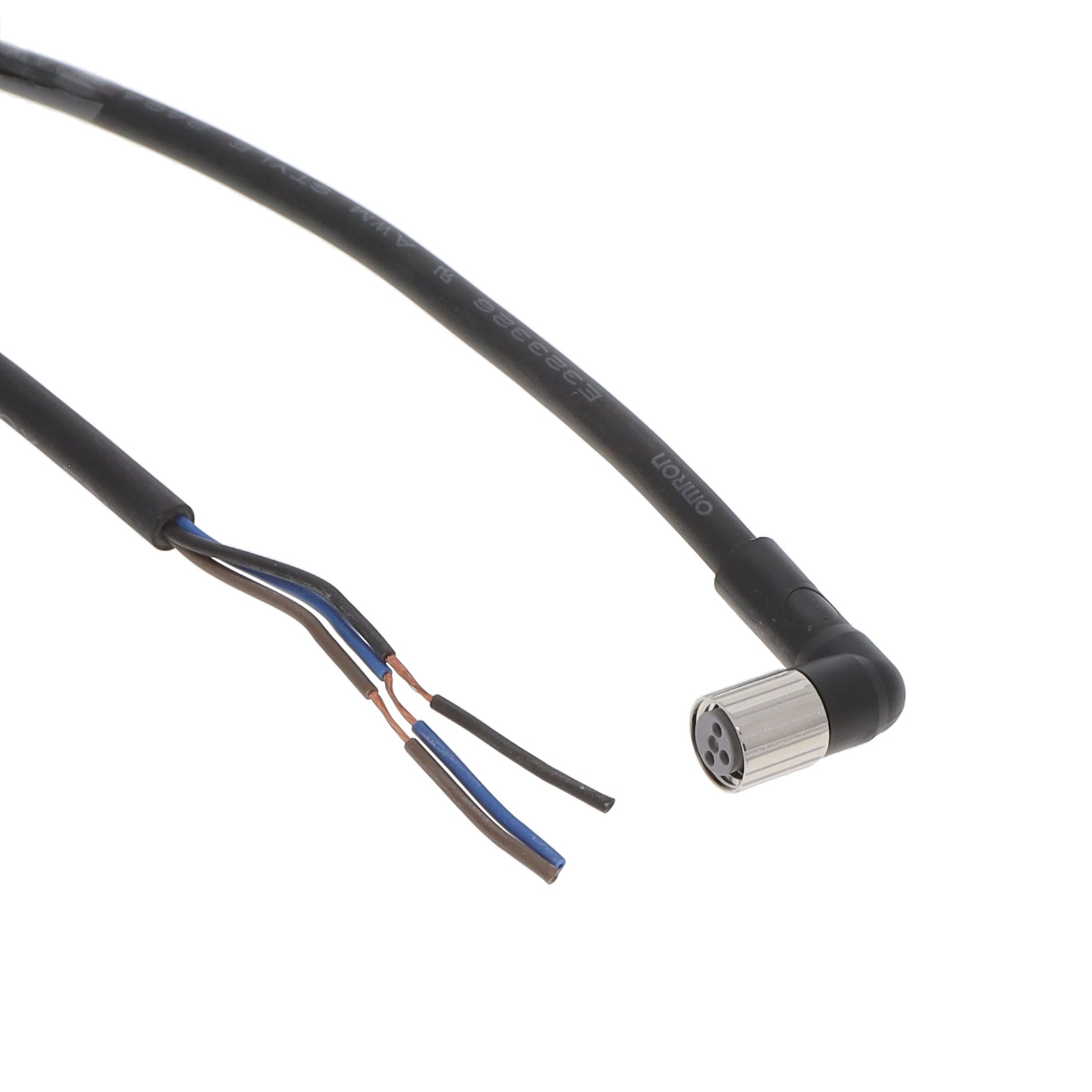 【XS3F-M8PVC3A5M】CBL 3POS PLUG RA TO WIRE 16.4'