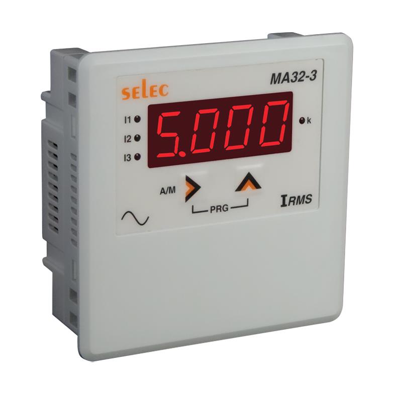 【MA32-1-G-40/300V-CE】DIGITAL AMMETER 1-2W WITH AUX SU