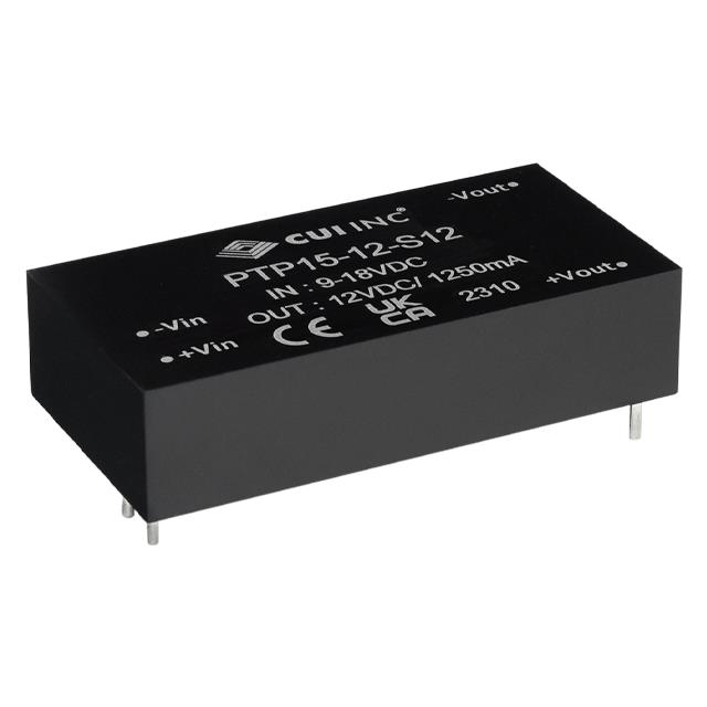 【PTP15-24-S5】DC-DC, ISOLATED, 15 W, 18~36 VDC