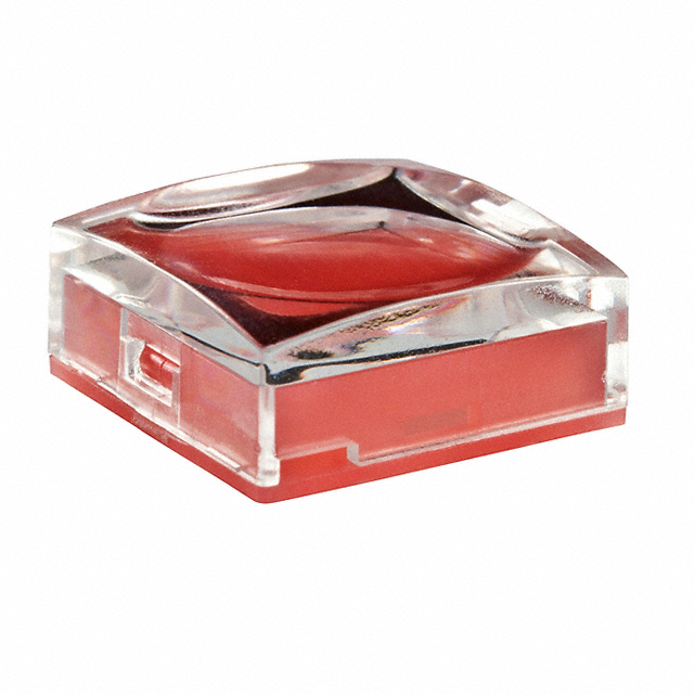 CAP PUSHBUTTON SQUARE CLEAR/RED【AT3074JC】