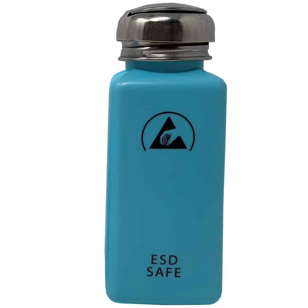 【DK-BT1008】ESD SOLVENT BOTTLE, BLUE, 8 OZ