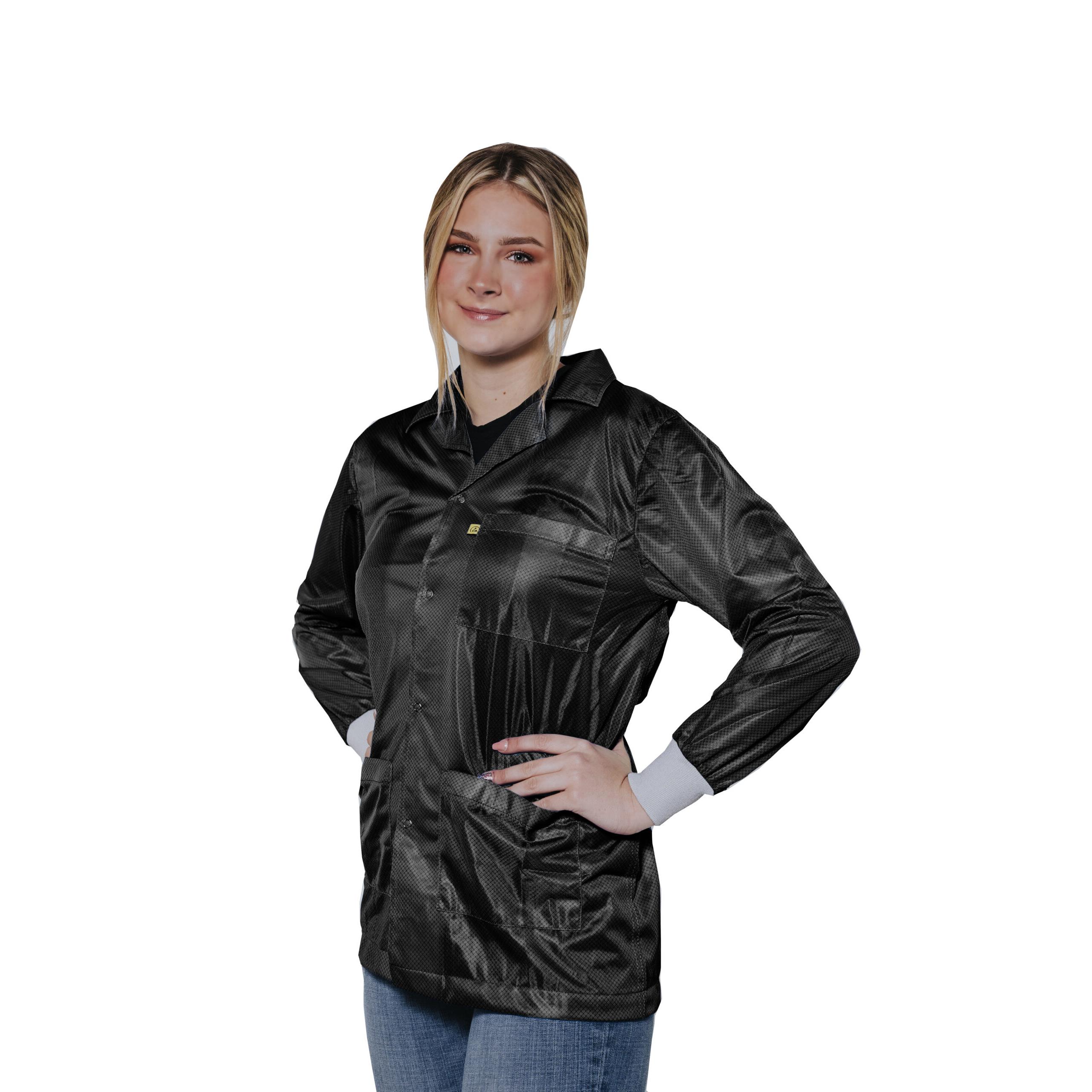SMOCK JACKET POLY BLACK XLG【DK-JKC9025BK】