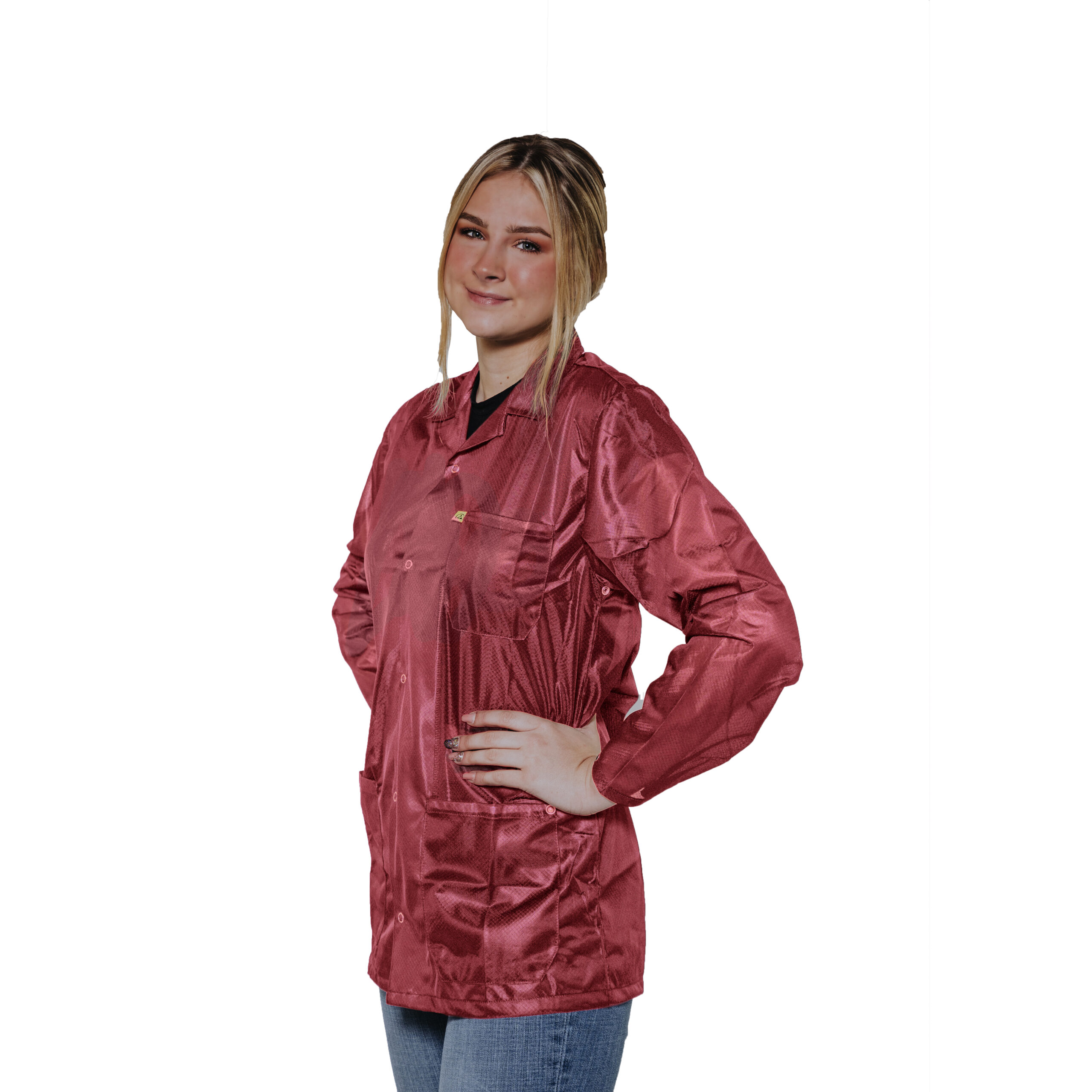 SMOCK JACKET POLY MAROON MED【DK-JKC9023SPMR】