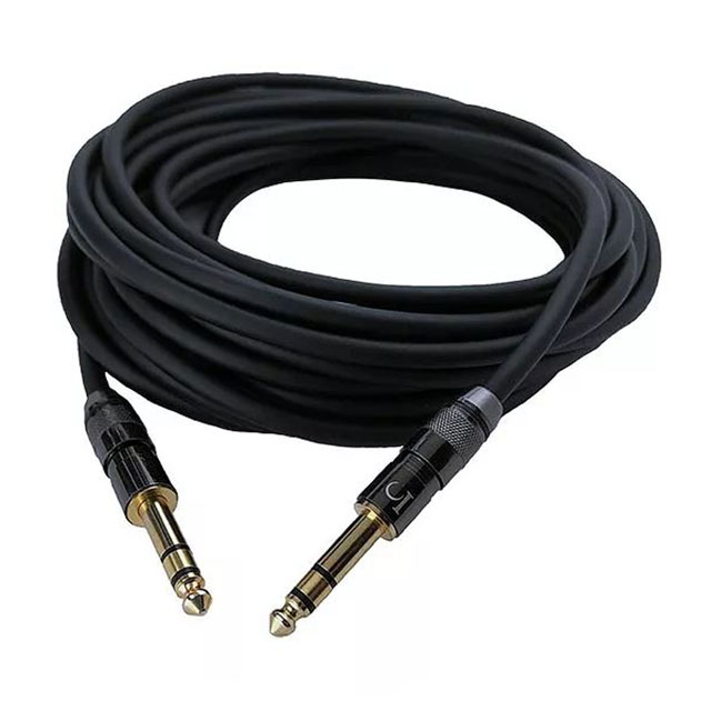 【IO-BP176015-T3MBK】CABLE BLACK/GOLD CONN STEREO 15'