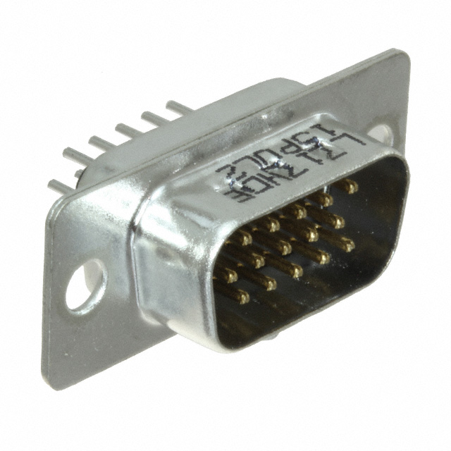 【L717HDE15POL2】CONN D-SUB HD PLUG 15P VERT SLDR