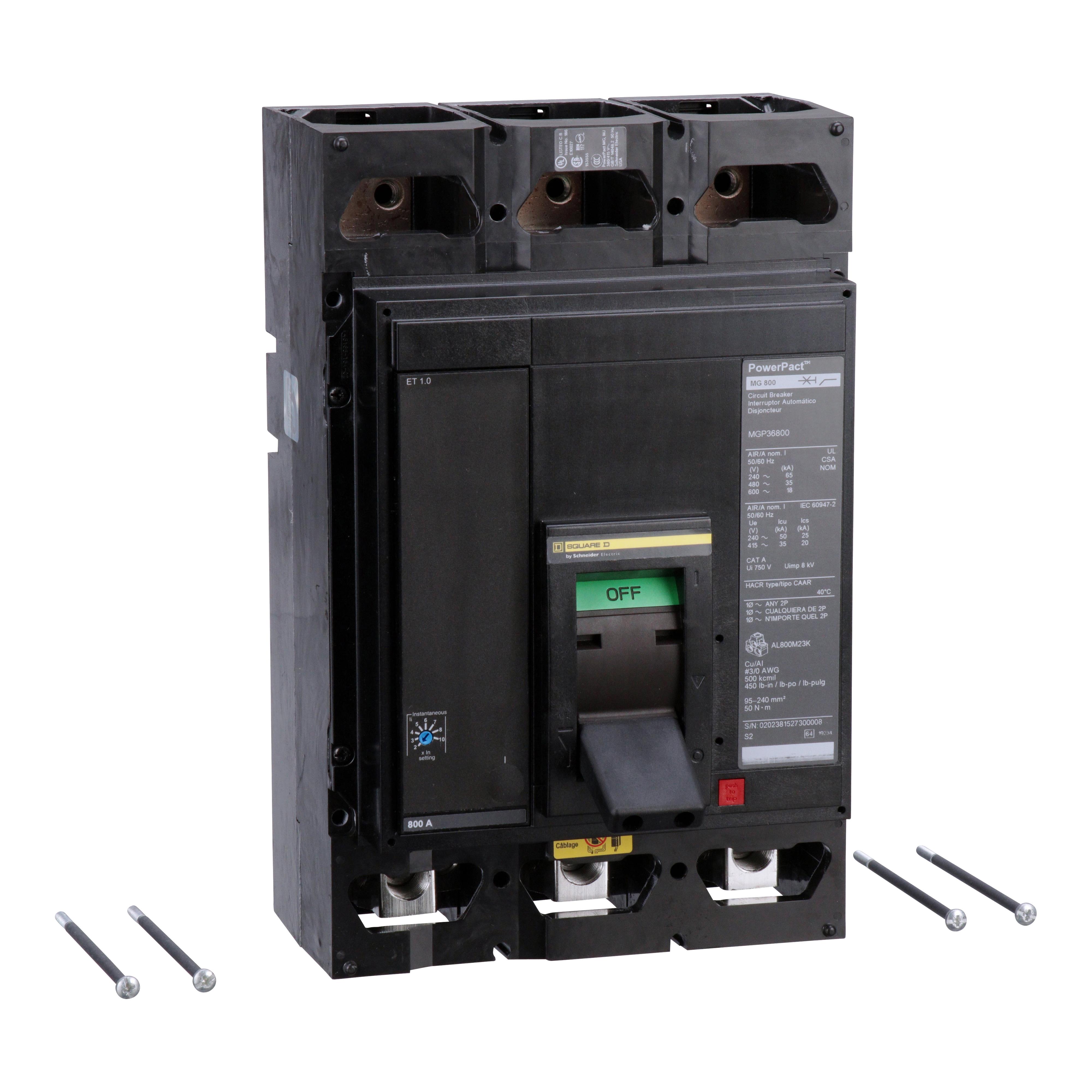Schneider Electric QOB140 40-Amp Miniature Circuit Breaker - 120/240V, 600V, 150A Rating, Black