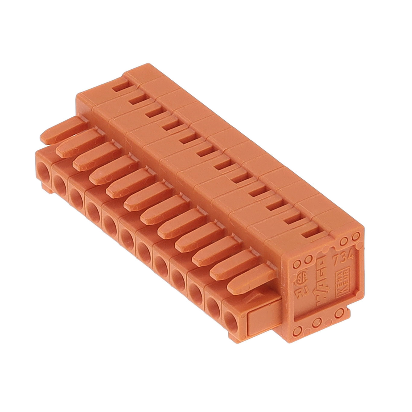 【734-212】TERM BLOCK PLUG 12POS 3.81MM