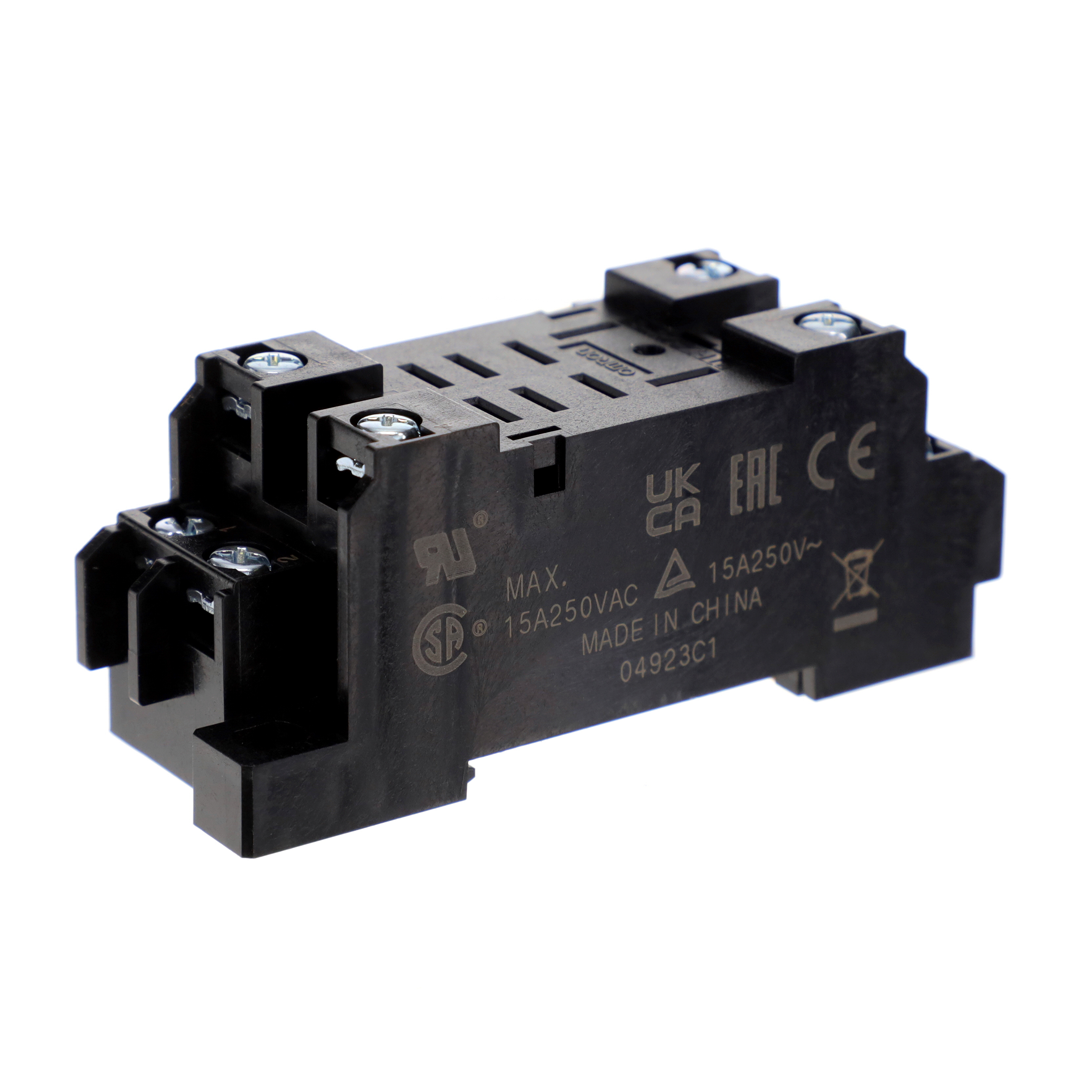 【PTFZ08E】RELAY SOCKET 8 POSITION DIN RAIL