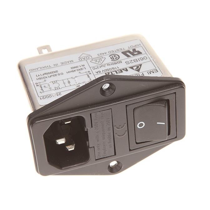 PWR ENT MOD RCPT IEC320-C14 PNL【01IB2D】