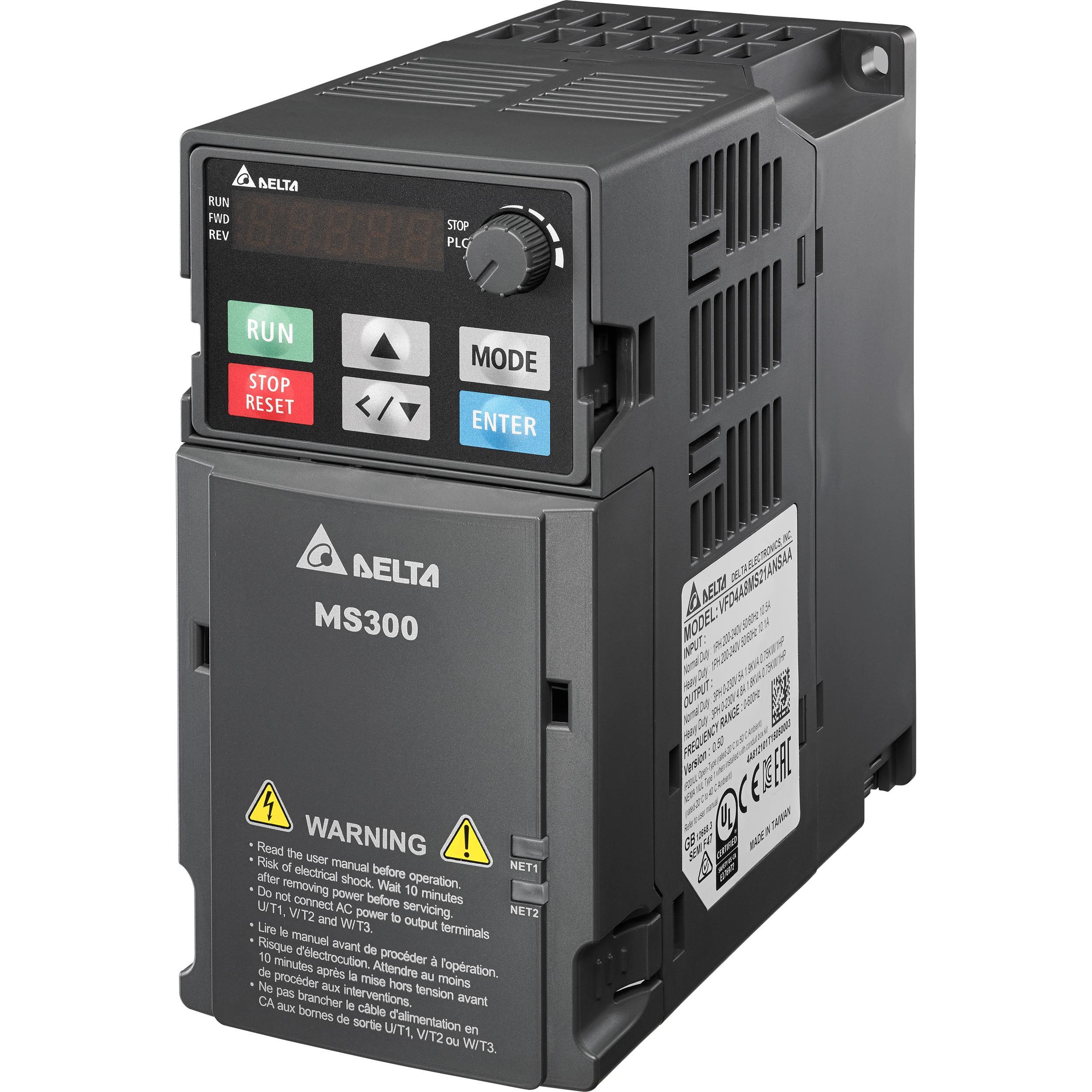 【VFD2A8MS23ANSAA】VFD-MS300 1/2HP 0.4KW 230V 2.8A