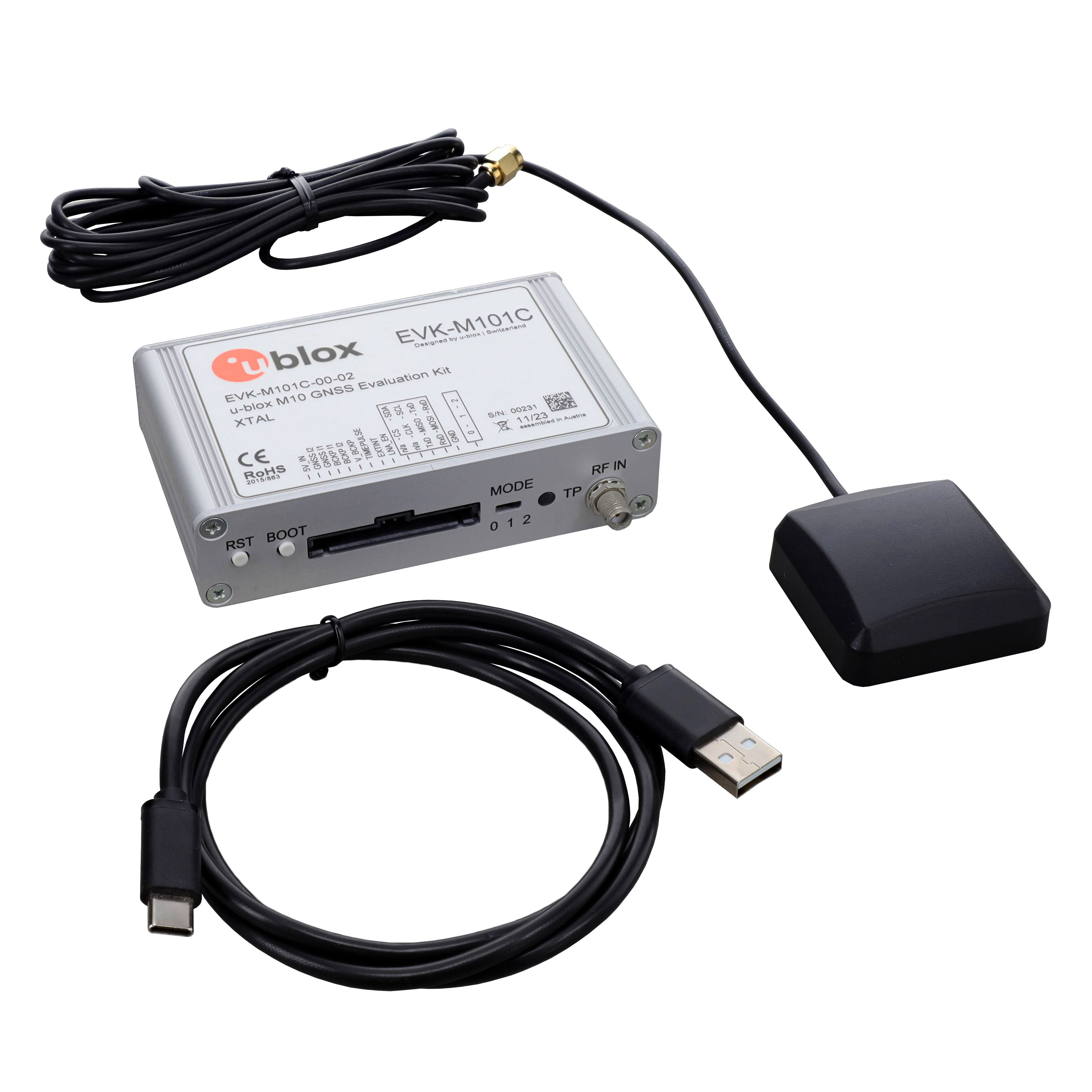u-blox M10 GNSS評価キット【EVK-M101C-00】
