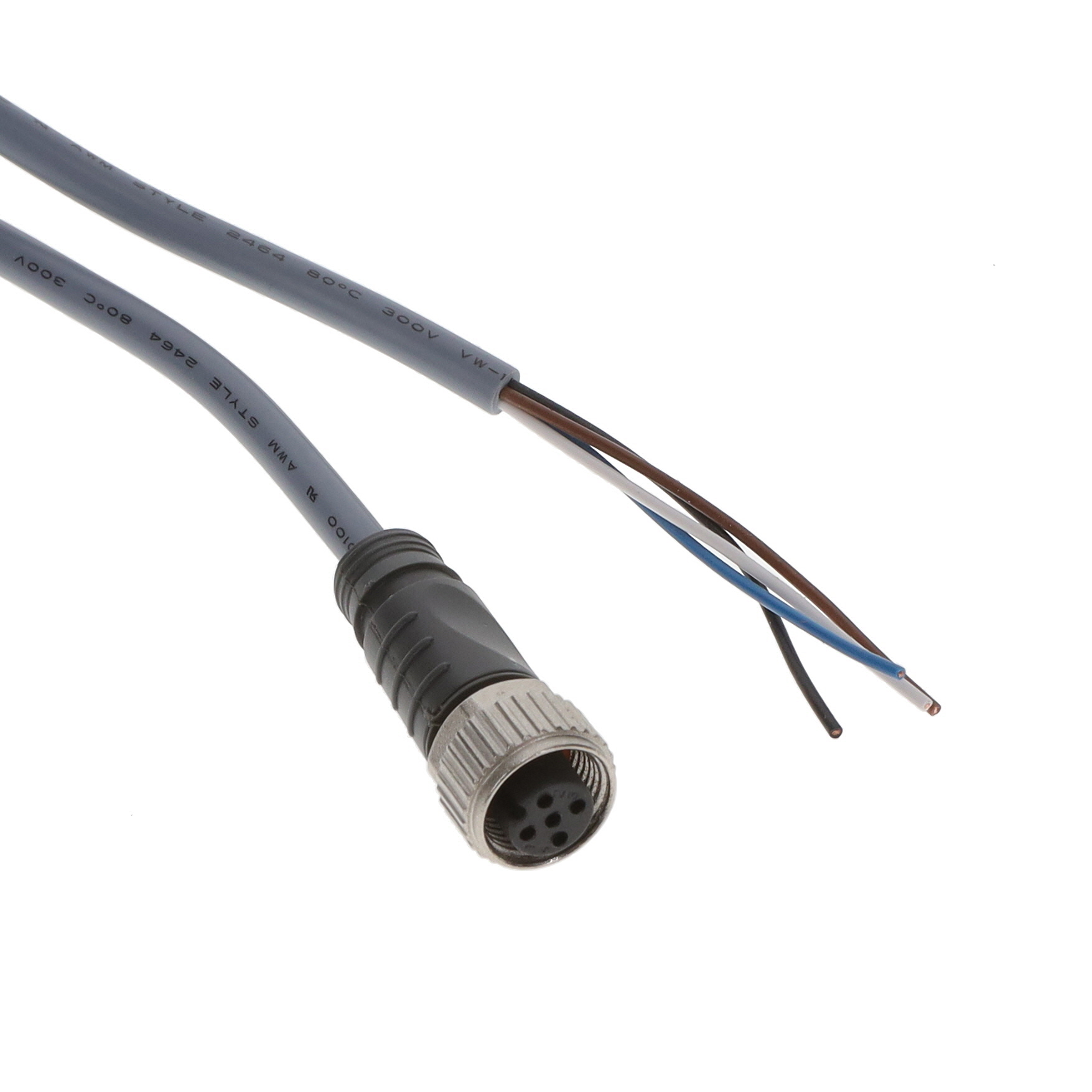 【CONE14NF-S15】CIRC CBL 4POS PLUG TO WIRE 49.2'