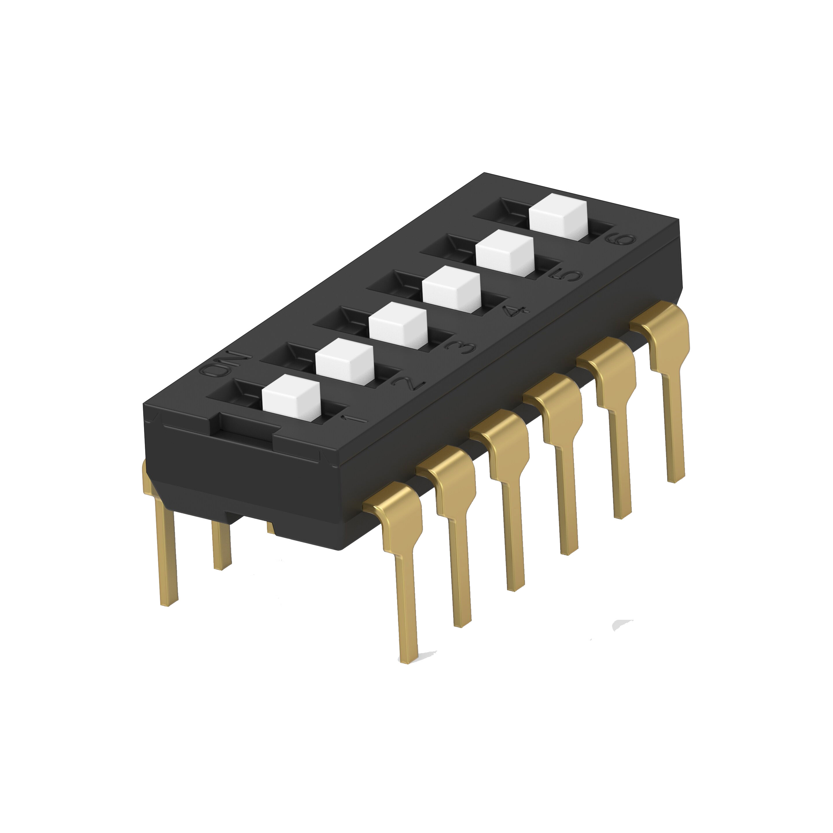 【ADEN06TTU04】SWITCH SLIDE DIP SPST 0.025A 24V