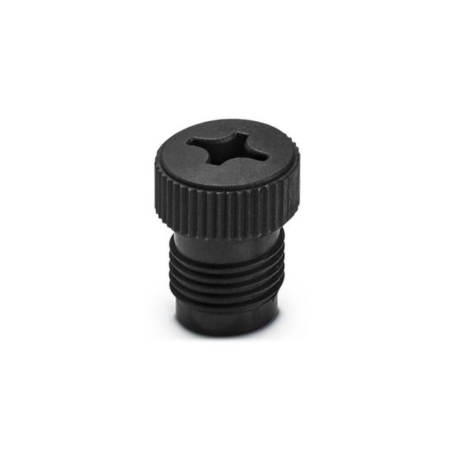 CONN SCREW PLUG M12 BLACK【1680539】