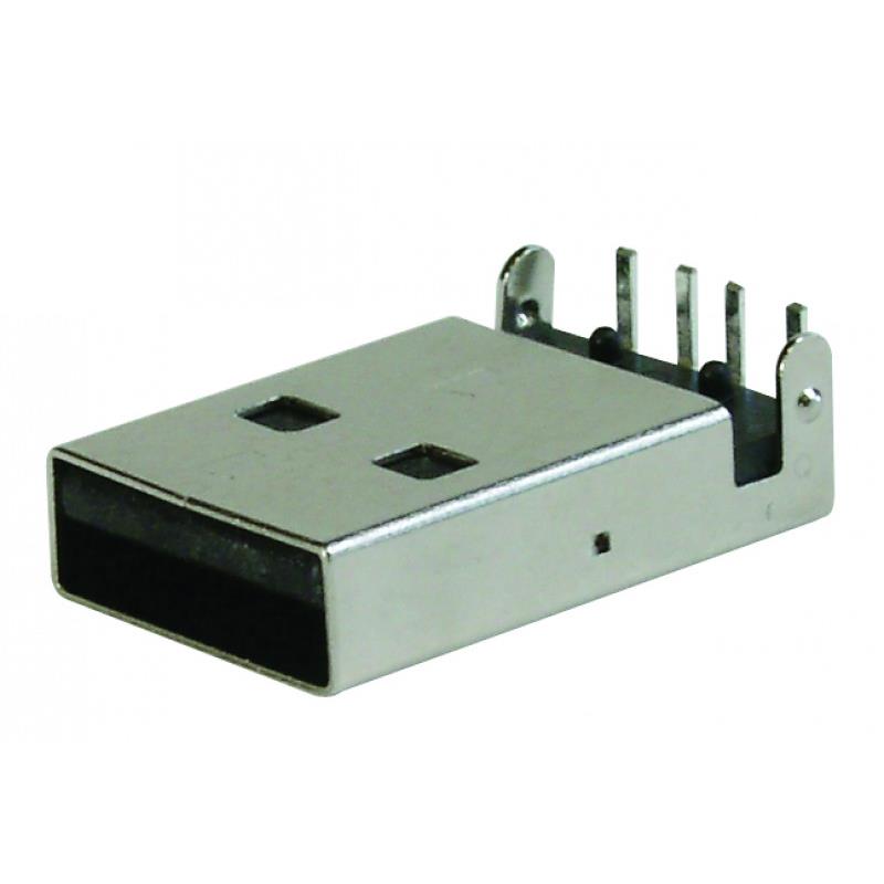 【A-USB A-LP-SMT-C-BK】USB 2.0, A-MALE, 2.00MM, 4PIN,