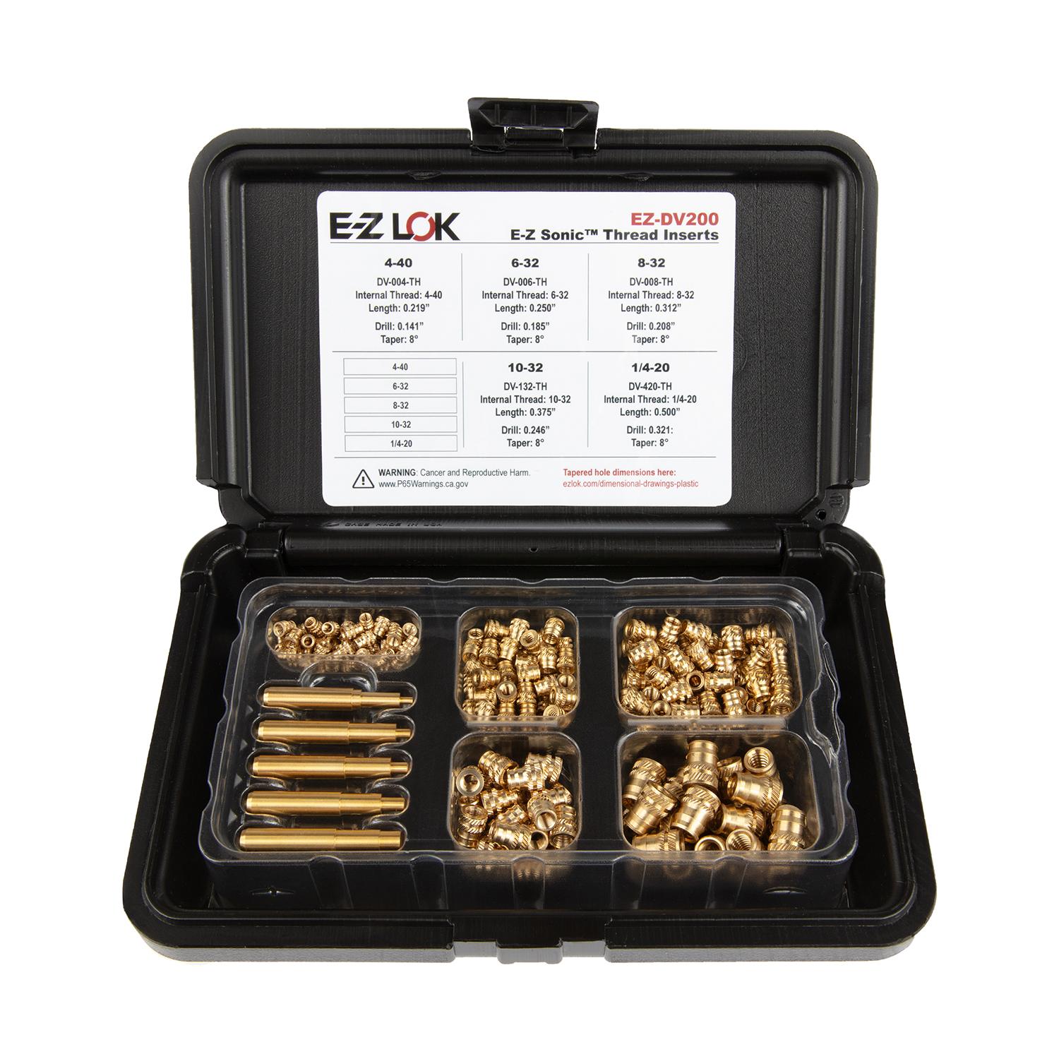 【EZ-DV200】THREADED INSERT KIT TAPERED (IN)