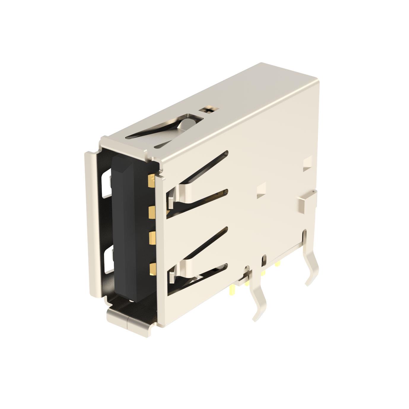 USB 2.0 STANDARD A, UPRIGHT DIP,【GSB19111RKEU】