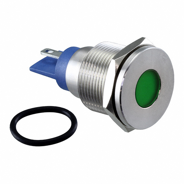LED PNL IND GREEN 10MM SLDR【PVL19FLS35】