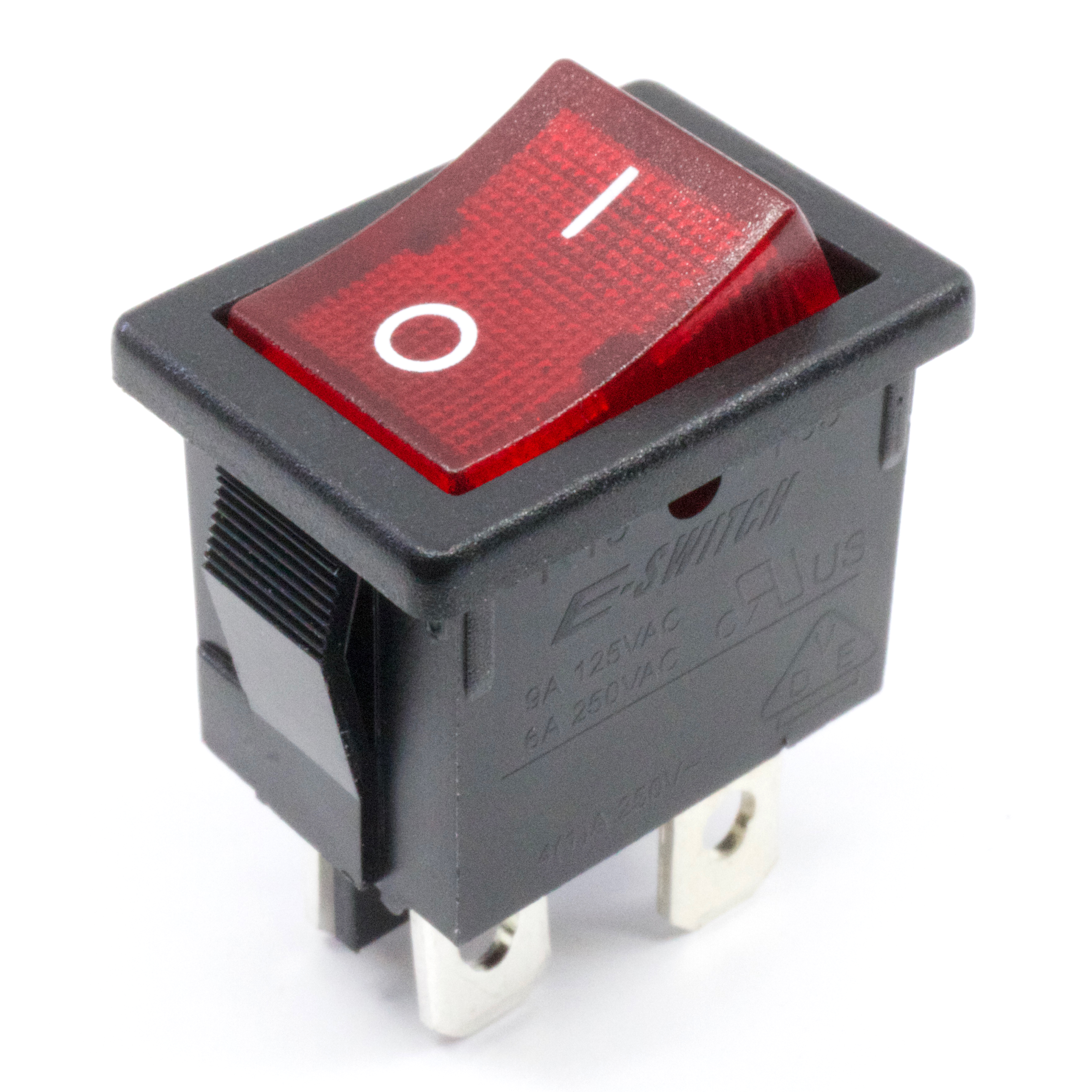 【R1973BBLKRILFF2】SWITCH ROCKER DPST 9A 125V