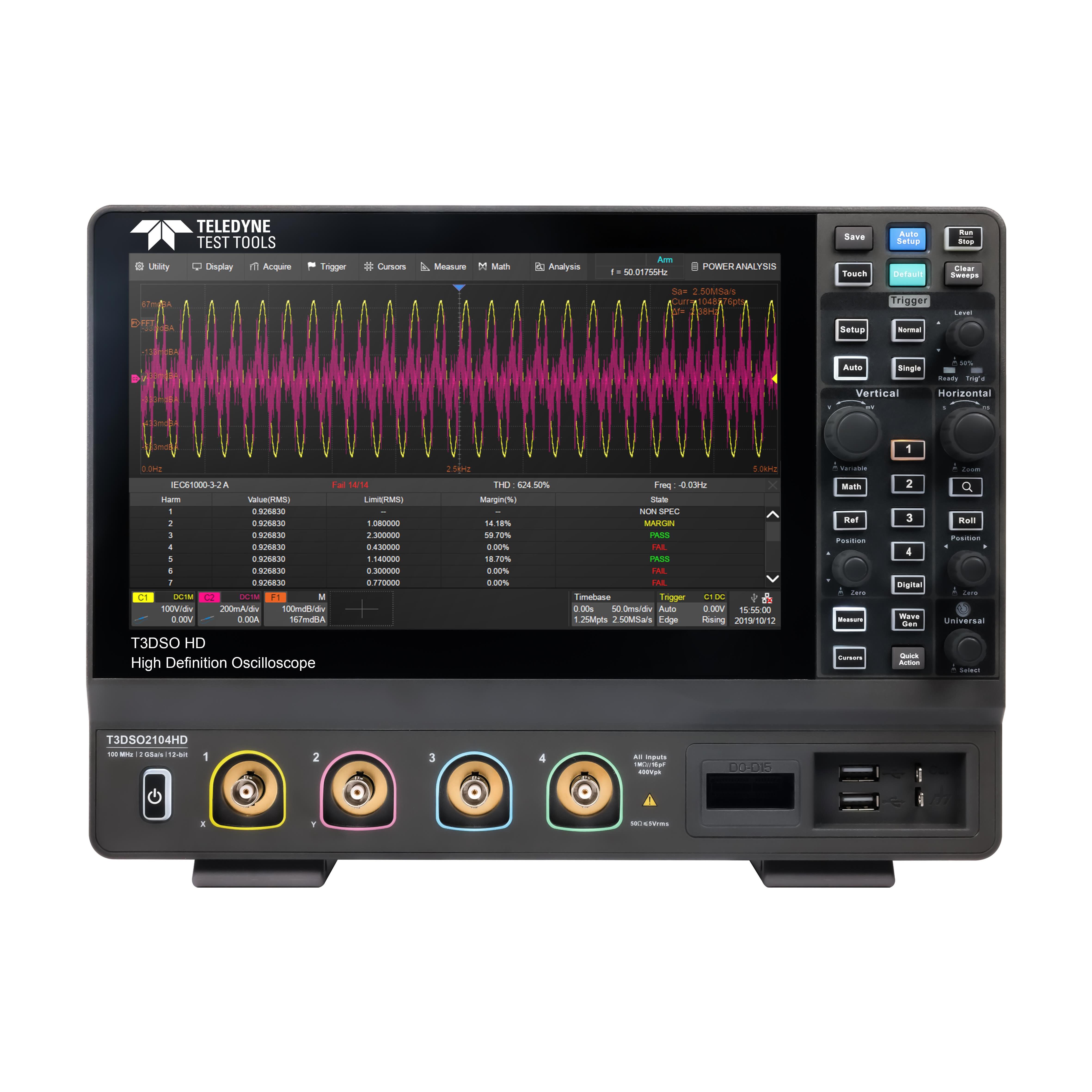 【T3DSO2104HD】TELEDYNE LECROY, 100 MHZ, 2 GS/S