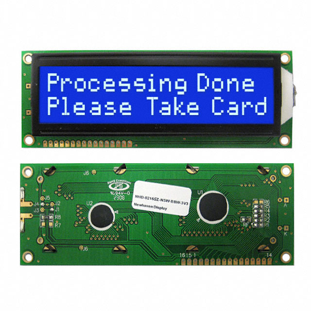 【NHD-0216SZ-NSW-BBW-3V】LCD MOD 32DIG 16X2 TRANSMISV WHT
