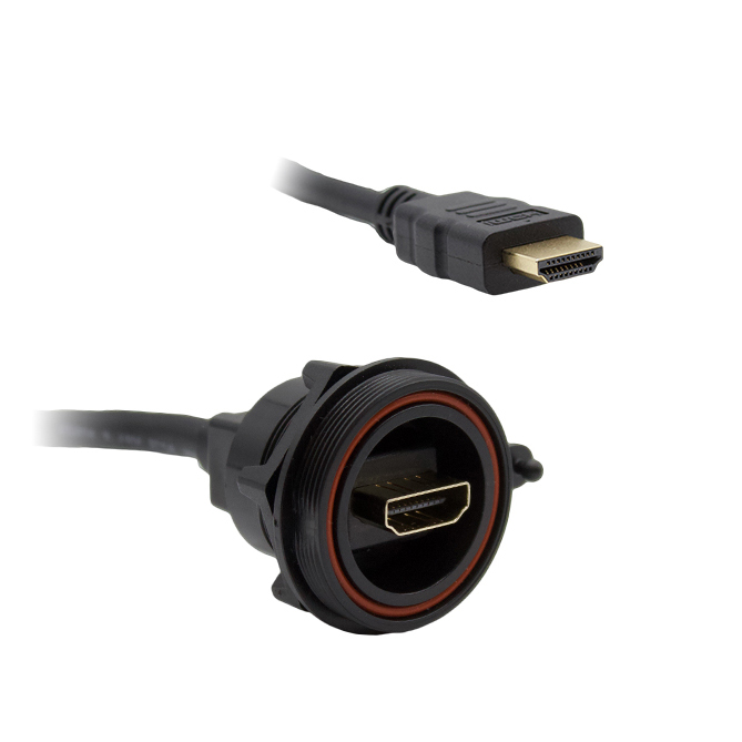 CBL HDMI RCPT PNL MNT TO PLUG 1M【PX0863/1M00】