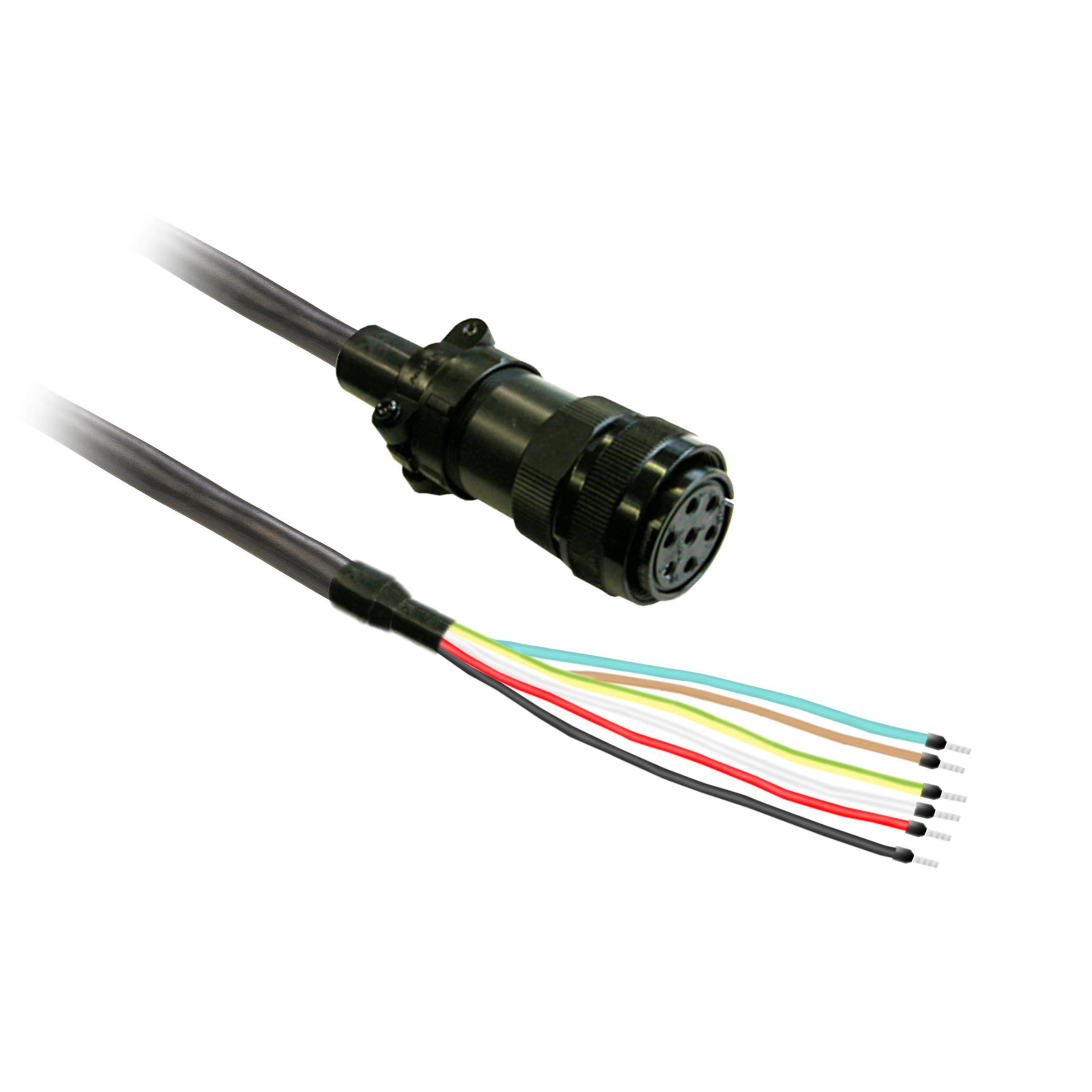 【VW3M5D2FR30】PWR CABLE 3M, 1.3MM , BCH2, BRK,