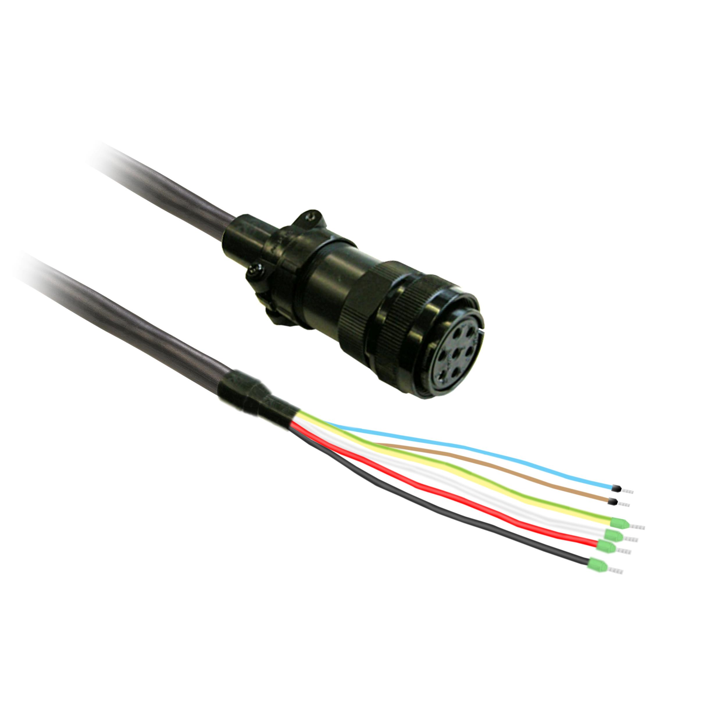 【VW3M5D6FR50】PWR CABLE 5M, 6MM , BCH2, BRK, M