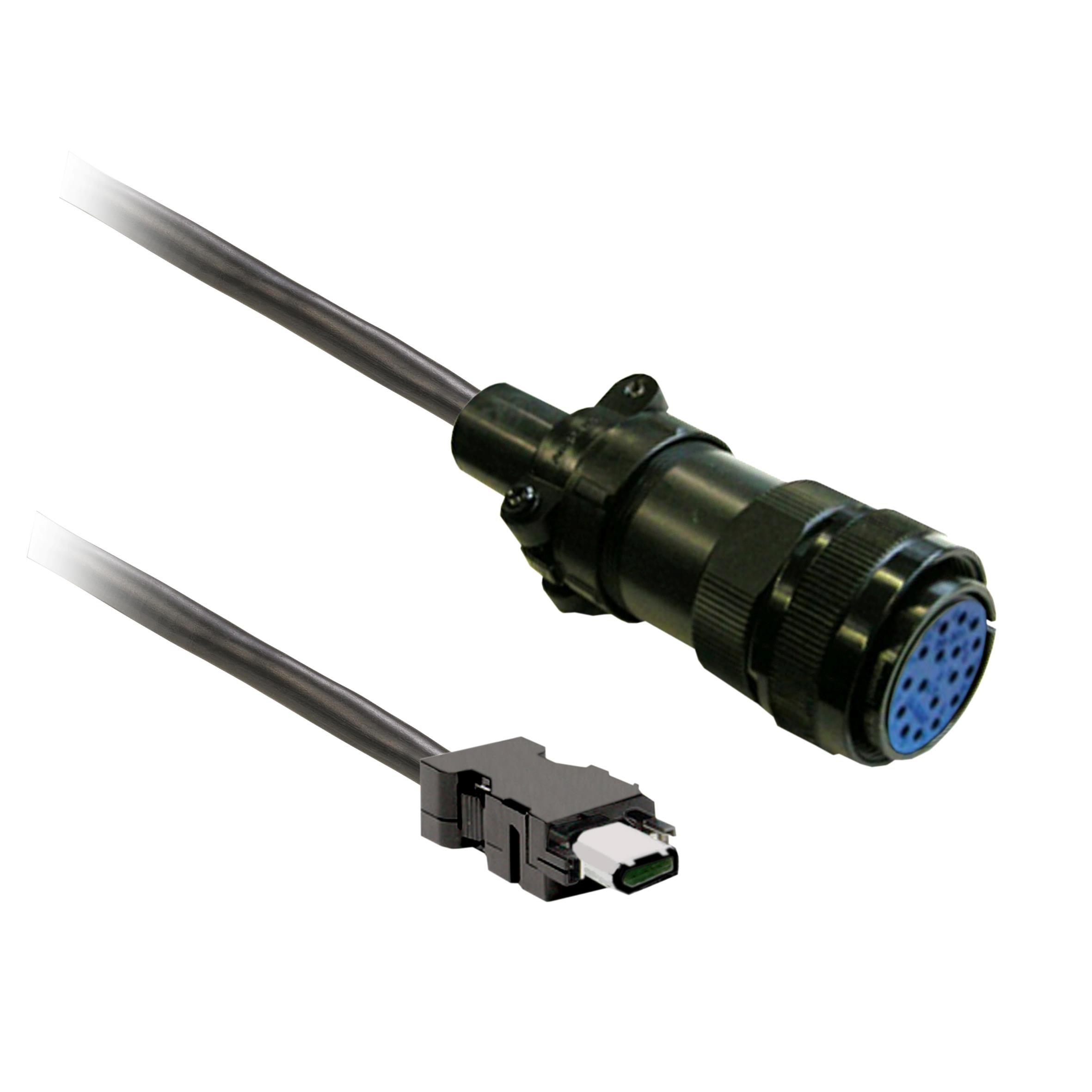 ENCODER CABLE 5M, BCH2, MIL CON【VW3M8D2AR50】