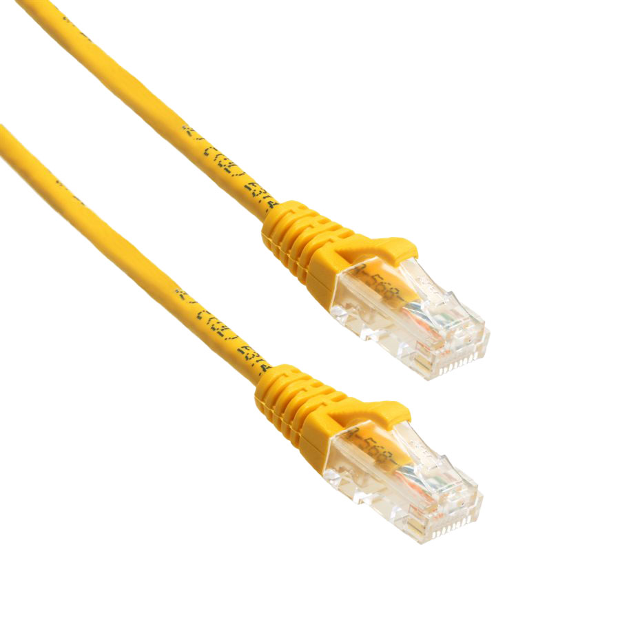 【MP-6A28GNSYLW-010】UTP SLIM CAT6A 28AWG YELLOW 10'