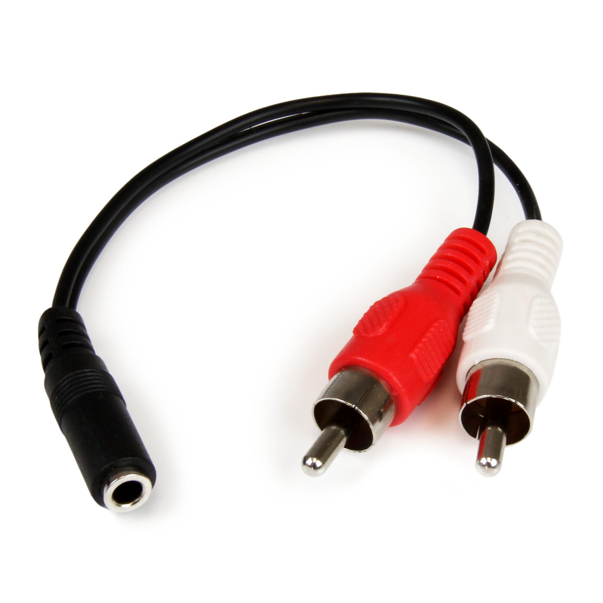 6IN STEREO AUDIO CABLE - 3.5MM F【MUFMRCA】
