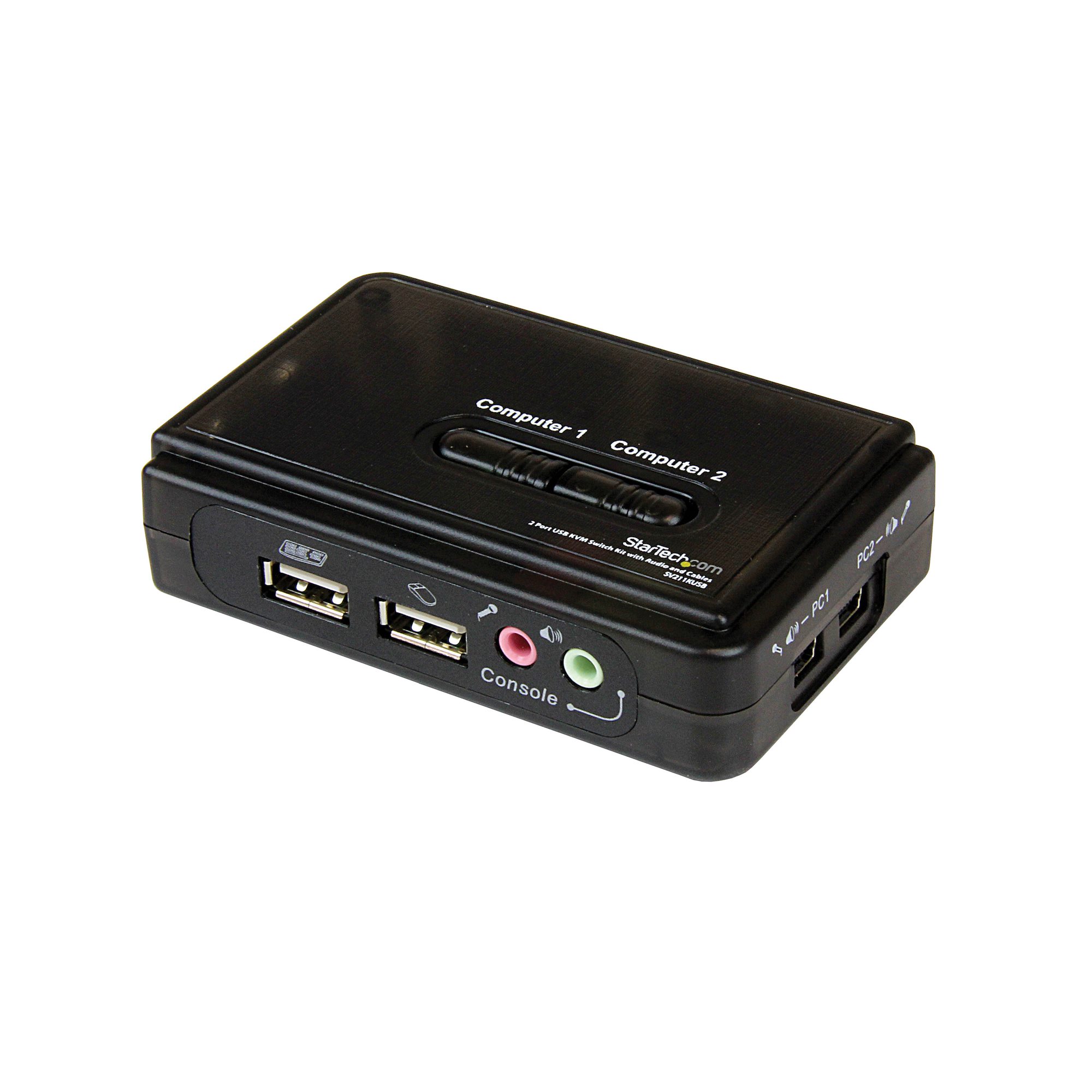 2 PORT BLACK USB KVM SWITCH KIT【SV211KUSB】