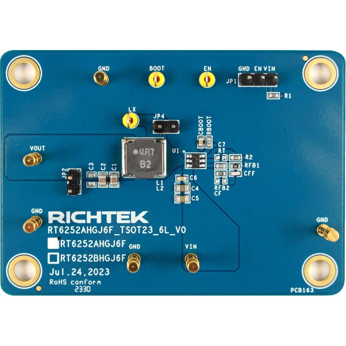 EVAL BOARD FOR RT6252A【EVB_RT6252AHGJ6F】