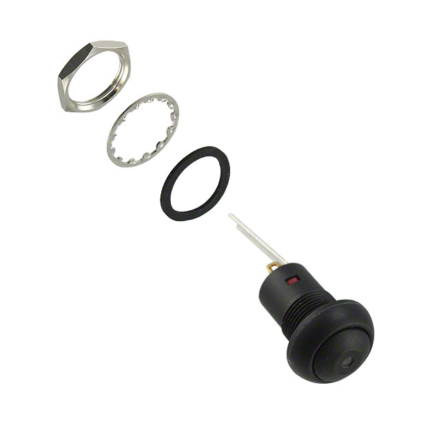 【RP8200B2M1CEBLKBLKNIL】SWITCH PUSH SPST 0.1A 24V