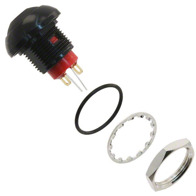 【RP8300B2M1CEBLKBLKRED】SWITCH PB SPST-NO 200MA 250V