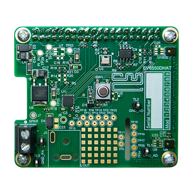 VOICE CODEC PI HAT FOR CMX655D【EV6550DHAT】
